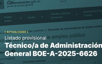 Técnico/a de Administración General BOE-A-2025-6626