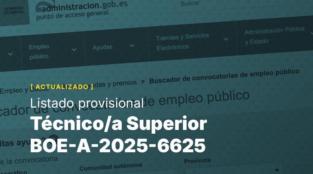 Técnico/a Superior BOE-A-2025-6625