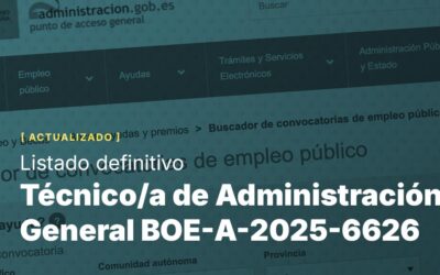 Técnico/a de Administración General BOE-A-2025-6626