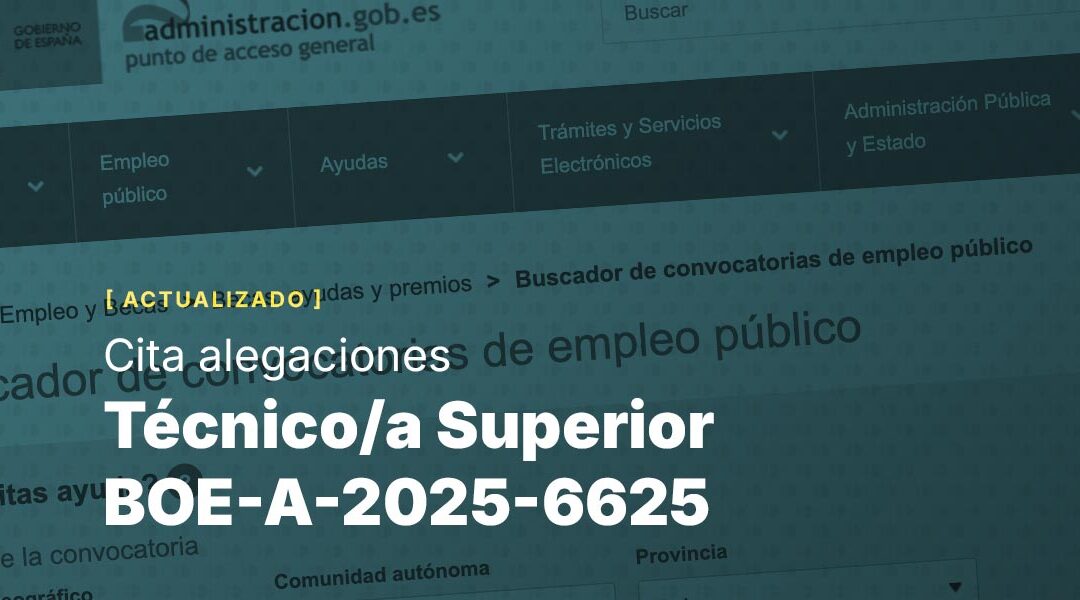 Técnico/a Superior BOE-A-2025-6625