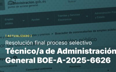 Técnico/a de Administración General BOE-A-2025-6626