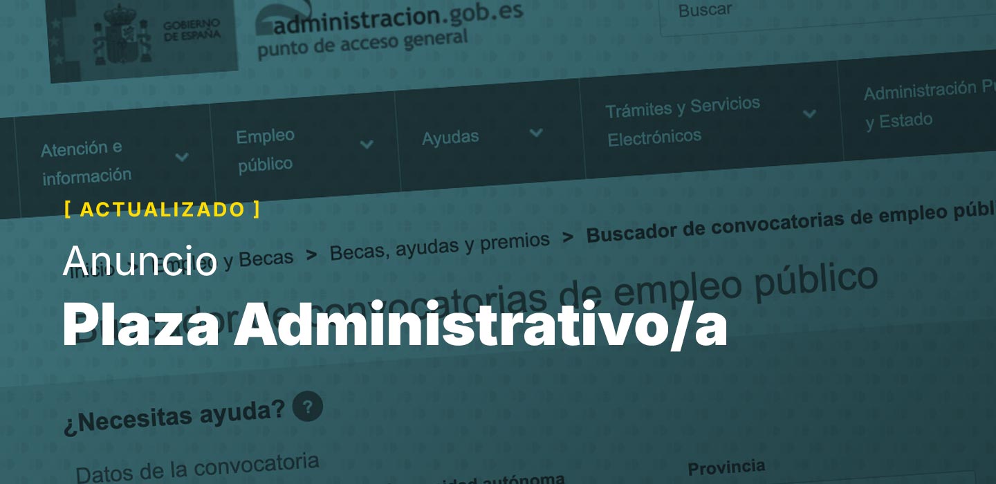 anuncio plaza administrativo/a