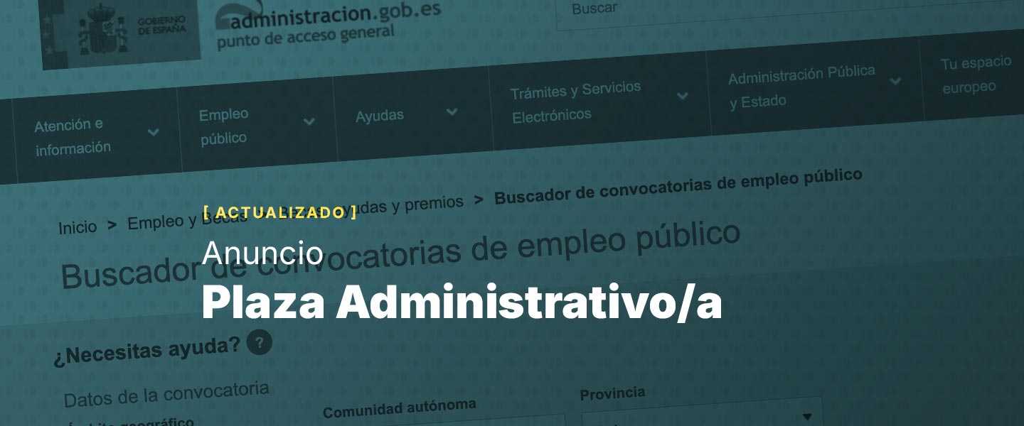 anuncio plaza administrativo/a